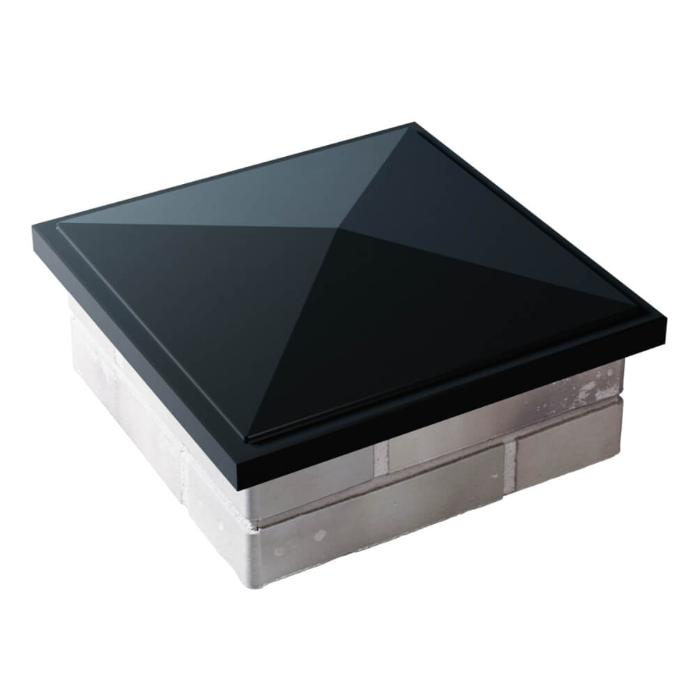 Колпак Zking БонаМоно Черный на столб 1.5х1.5 кирпича (385х385, 400х400мм) в Добрянке фото