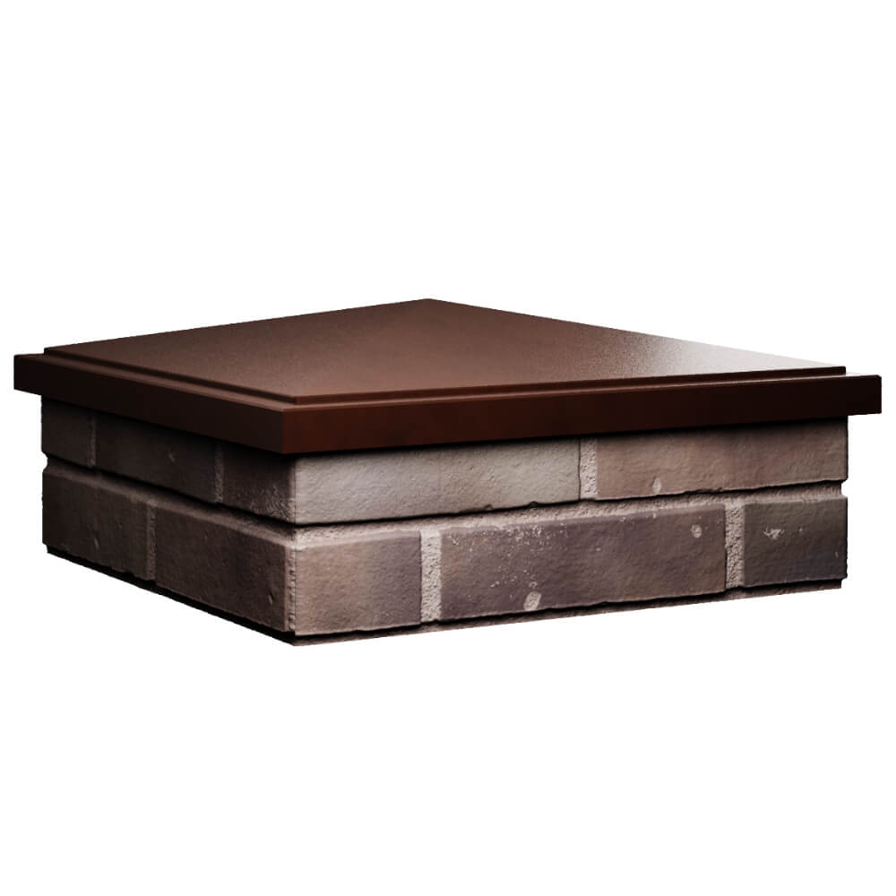 Колпак Zking БонаМоно Коричневый на столб 2х2 кирпича (515х515, 530х530мм) в Добрянке фото