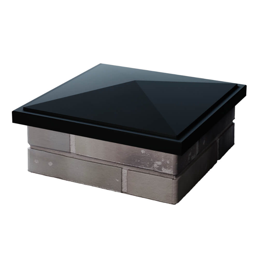 Колпак Zking БонаМоно Черный на столб 1.5х1.5 кирпича (385х385, 400х400мм) в Добрянке фото