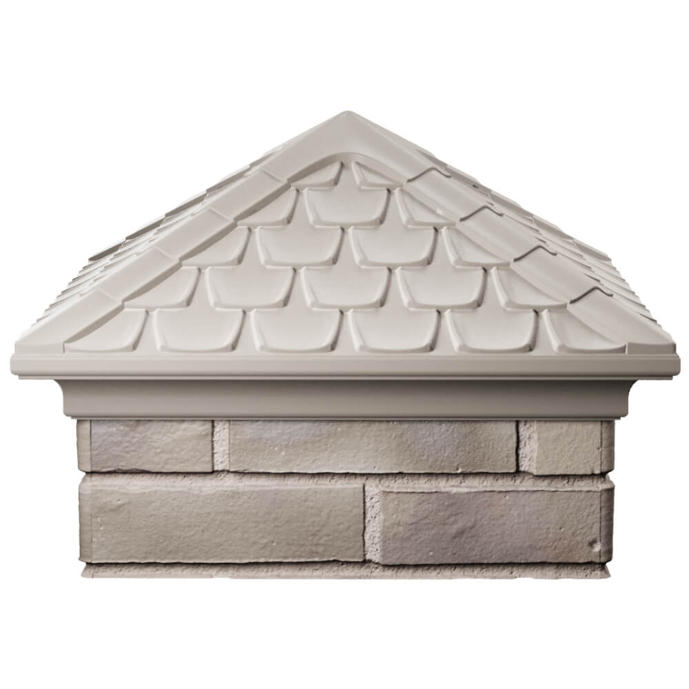 Колпак Zking Эльбрус Бежевый на столб 1.5х1.5 кирпича (385х385мм) Добрянка фото