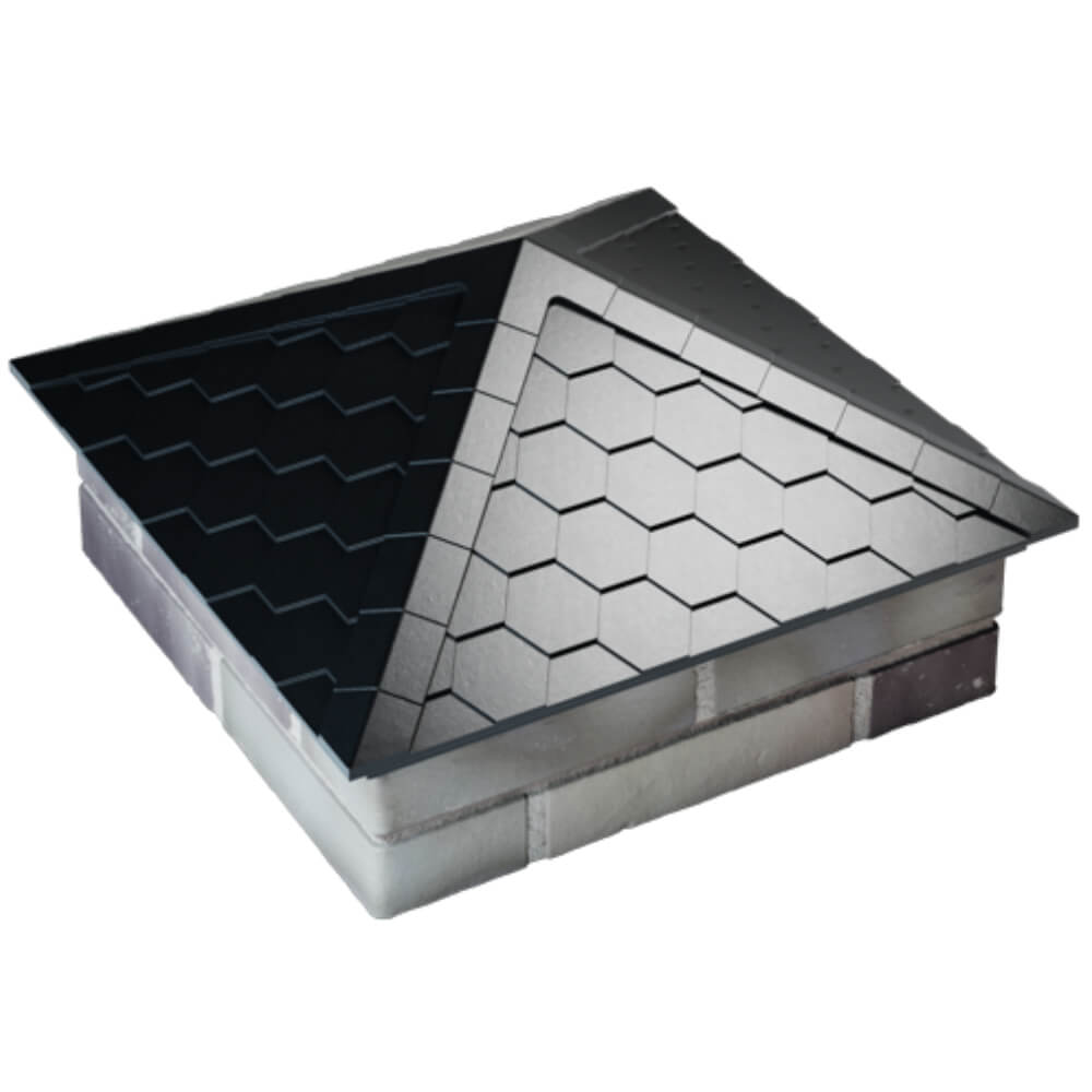 Колпак Zking Эверест Черный на столб 2х2 кирпича (535х535мм) Добрянка фото