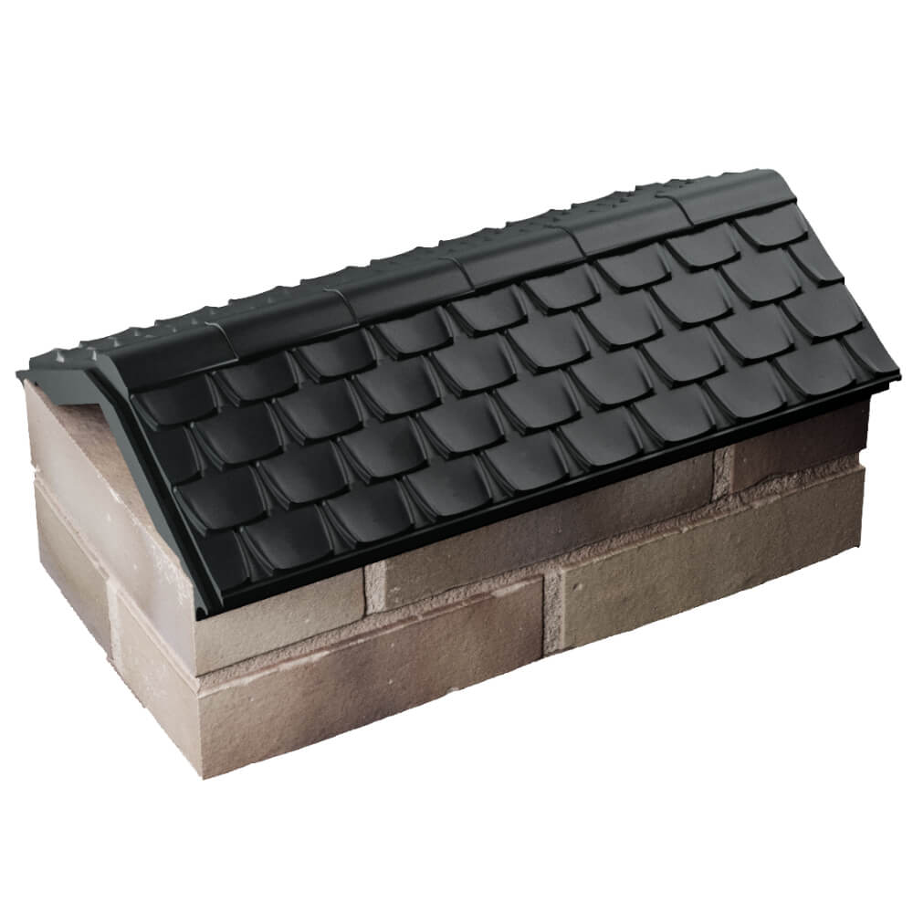 Парапет Zking Эльбрус Черный с посадкой на 1 кирпич (255мм) в Добрянке фото