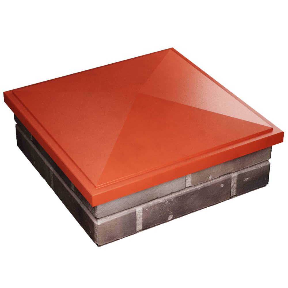 Колпак Zking БонаМоно Красный на столб 2х2 кирпича (515х515, 530х530мм) в Добрянке фото