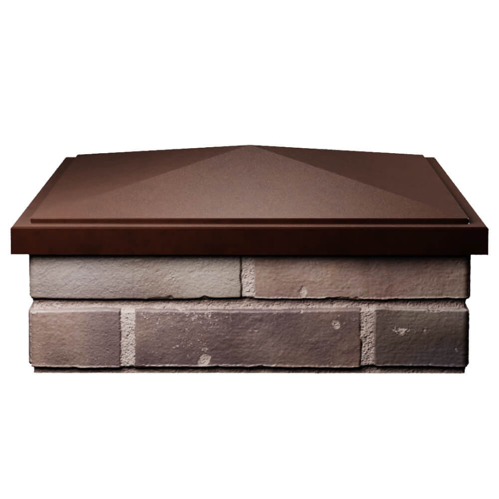 Колпак Zking БонаМоно Коричневый на столб 2х2 кирпича (515х515, 530х530мм) Добрянка фото