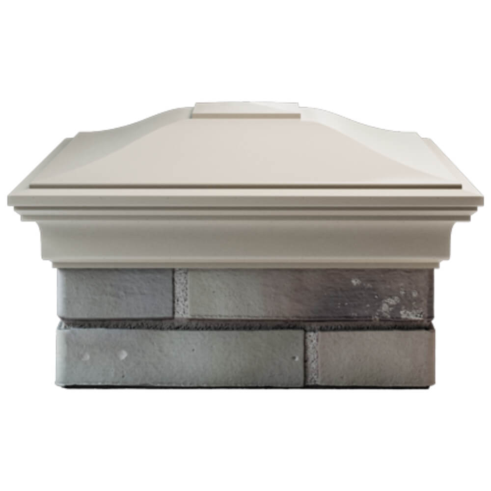 Колпак Zking Монблан Бежевый на столб 1.5х1.5 кирпича (385х385мм) Добрянка фото