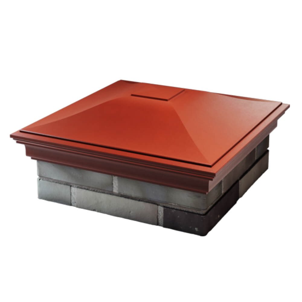 Колпак Zking Монблан Красный на столб 2х2 кирпича (515х515мм) в Добрянке фото