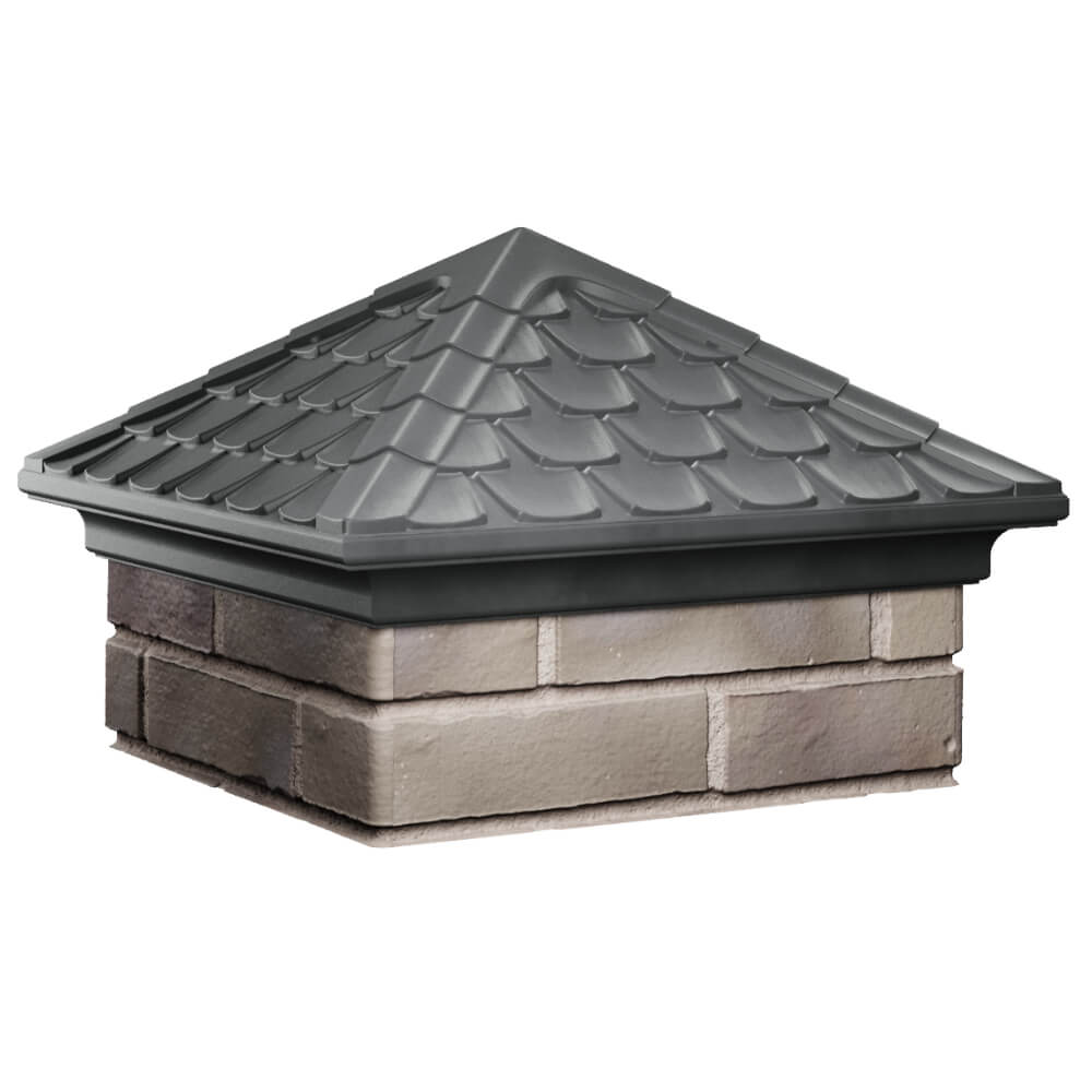 Колпак Zking Эльбрус Серый на столб 1.5х1.5 кирпича (385х385мм) в Добрянке фото