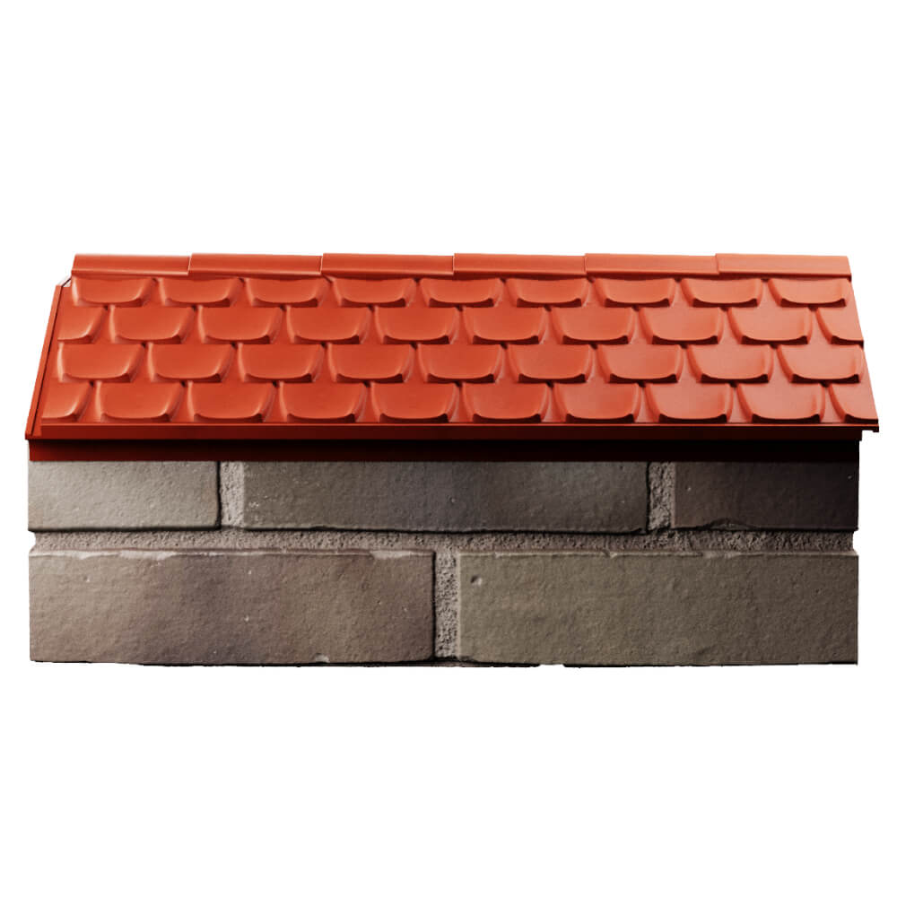 Парапет Zking Эльбрус Красный с посадкой на 1 кирпич (255мм) в Добрянке фото