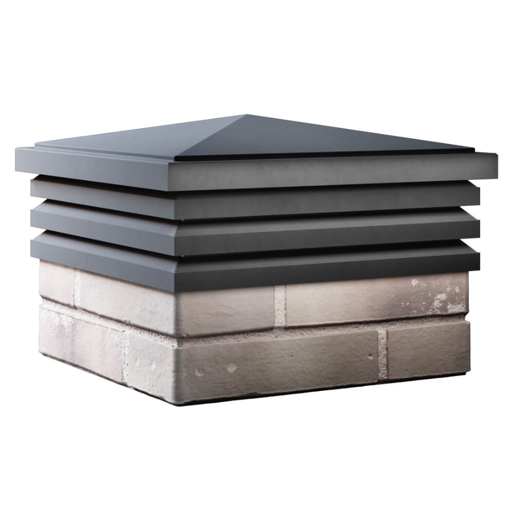 Колпак Zking Бона ХайТек Серый на столб 1.5х1.5 кирпича (385х385мм) в Добрянке фото