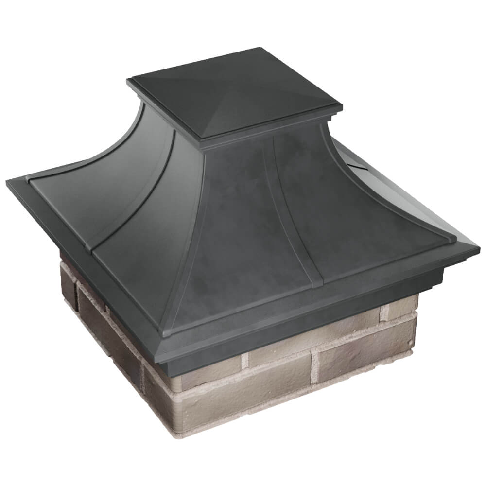 Колпак Zking Монблан Премиум Серый на столб 1.5х1.5 кирпича (385х385мм) в Добрянке фото