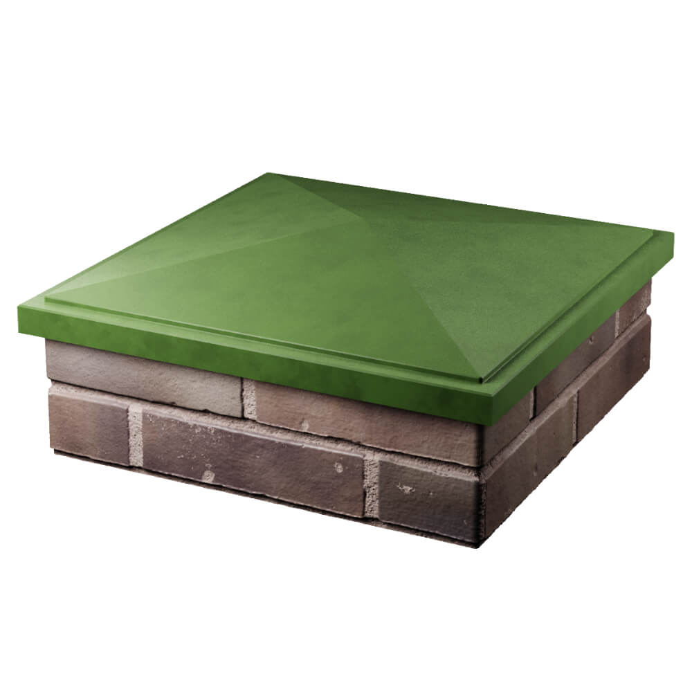 Колпак Zking БонаМоно Зеленый на столб 2х2 кирпича (515х515, 530х530мм) в Добрянке фото