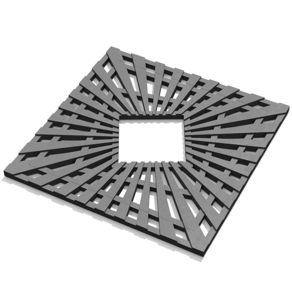 Приствольная решетка для дерева ZKING ATMOSPHERE 1.2х1.2м Серая в Добрянке фото