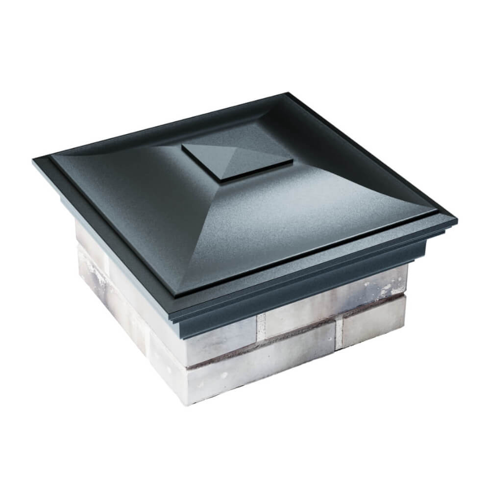 Колпак Zking Монблан Черный на столб 1.5х1.5 еврокирпича 0.7НФ (355х355мм) в Добрянке фото