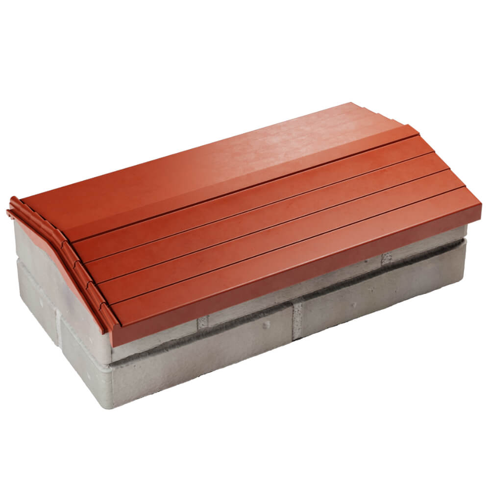 Парапет Zking Бона ХайТек Красный с посадкой на 1 кирпич (200/225/255мм) в Добрянке фото