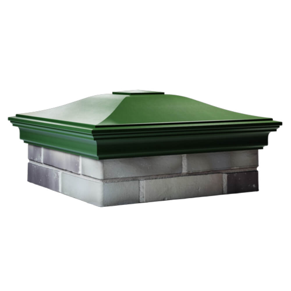 Колпак Zking Монблан Зеленый на столб 2х2 кирпича (515х515мм) в Добрянке фото